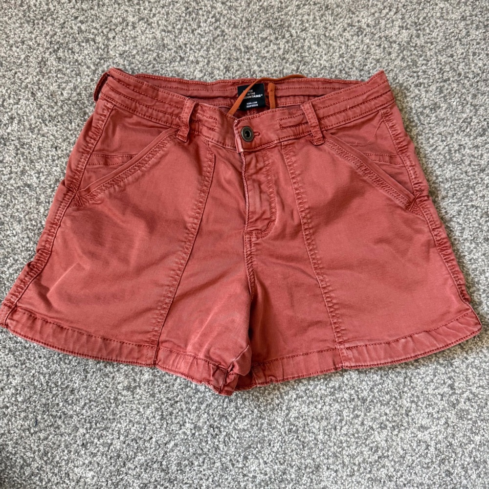 Kuhl Freeflex Utility Shorts Womens 4 Terracotta Red Hiking Outdoor 5-Pocket